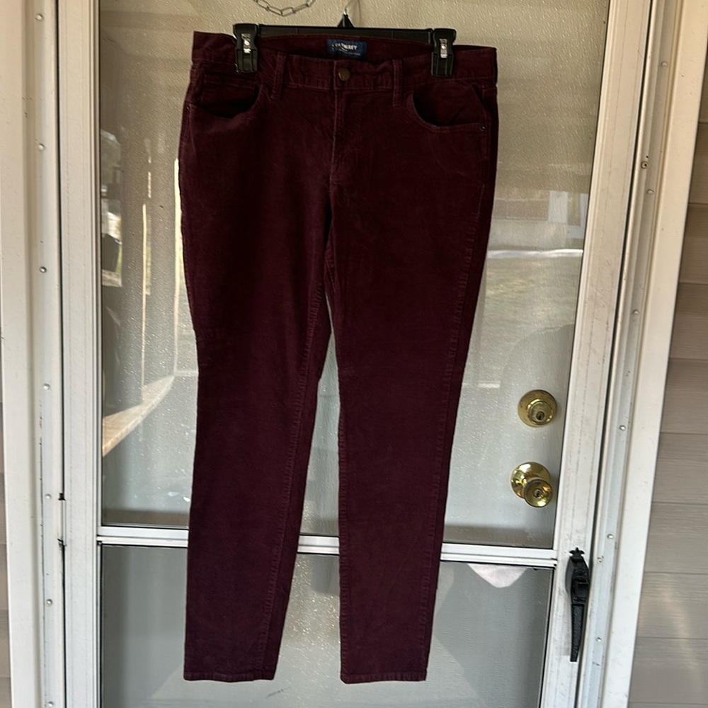 Old Navy Size 12 Maroon Rockstar Jean